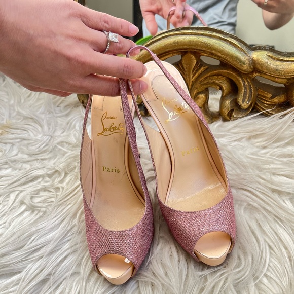 Christian Louboutins. Sparkly pink. - Picture 3 of 6